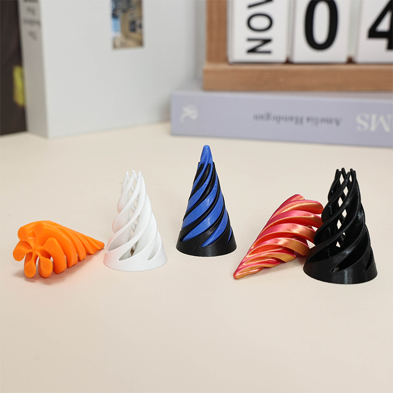 Impossible Pyramid Passthrough Sculpture 3D Printed Spiral Cone Fidget Toys Gift