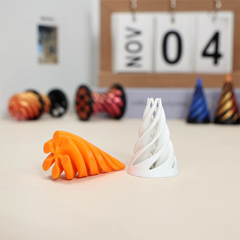 Impossible Pyramid Passthrough Sculpture 3D Printed Spiral Cone Fidget Toys Gift