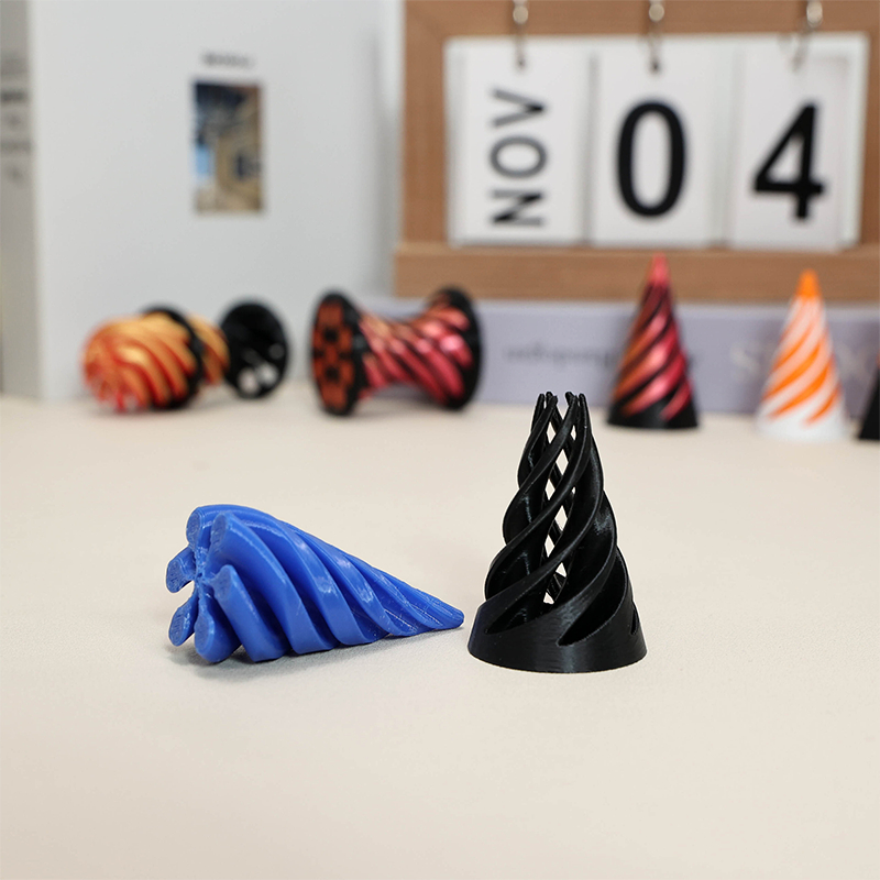 Impossible Pyramid Passthrough Sculpture 3D Printed Spiral Cone Fidget Toys Gift