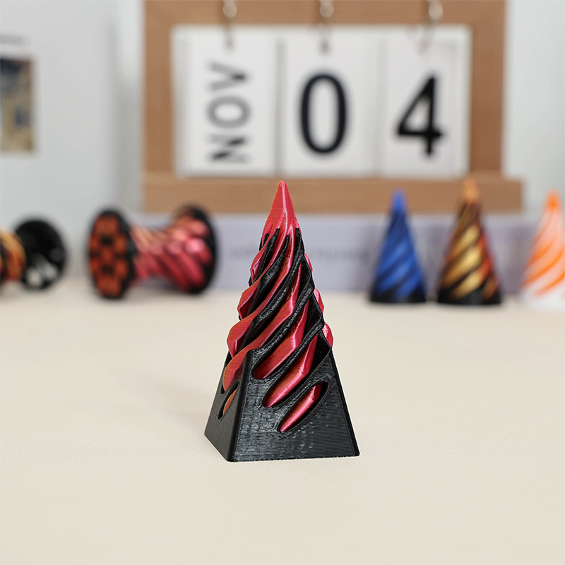 Impossible Pyramid Passthrough Sculpture 3D Printed Spiral Cone Fidget Toys Gift