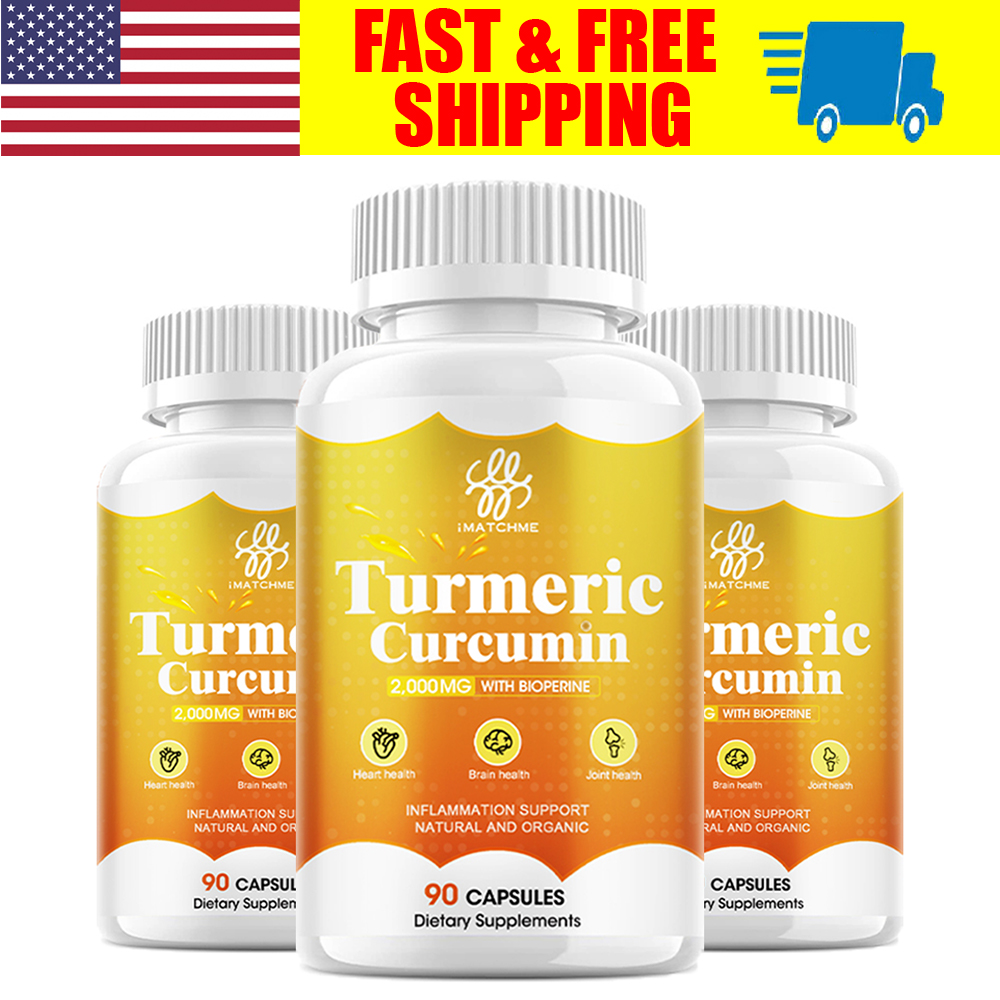 Turmeric Curcumin 2000mg With Pepper Joint Pain Relief, Maxx Strength Capsules