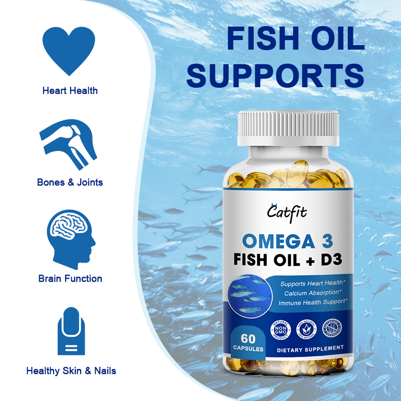 Omega 3 Fish Oil Capsules 3x Strength 1200mg EPA & DHA, Highest Potency 120 pcs