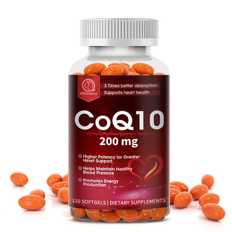 Complément Alimentaire CoQ10 200 Mg - Santé Cardiaque & Antioxydant - 30/60/120 Capsules - Coolkin - Sans OGM