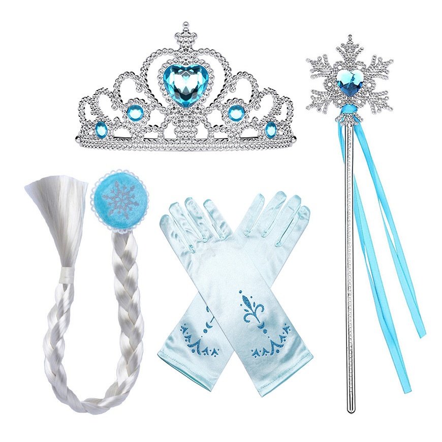 Kids Girls Elsa Princess Costume Birthday Cosplay Party Fancy Dress With Cape UK - Picture 23 of 26