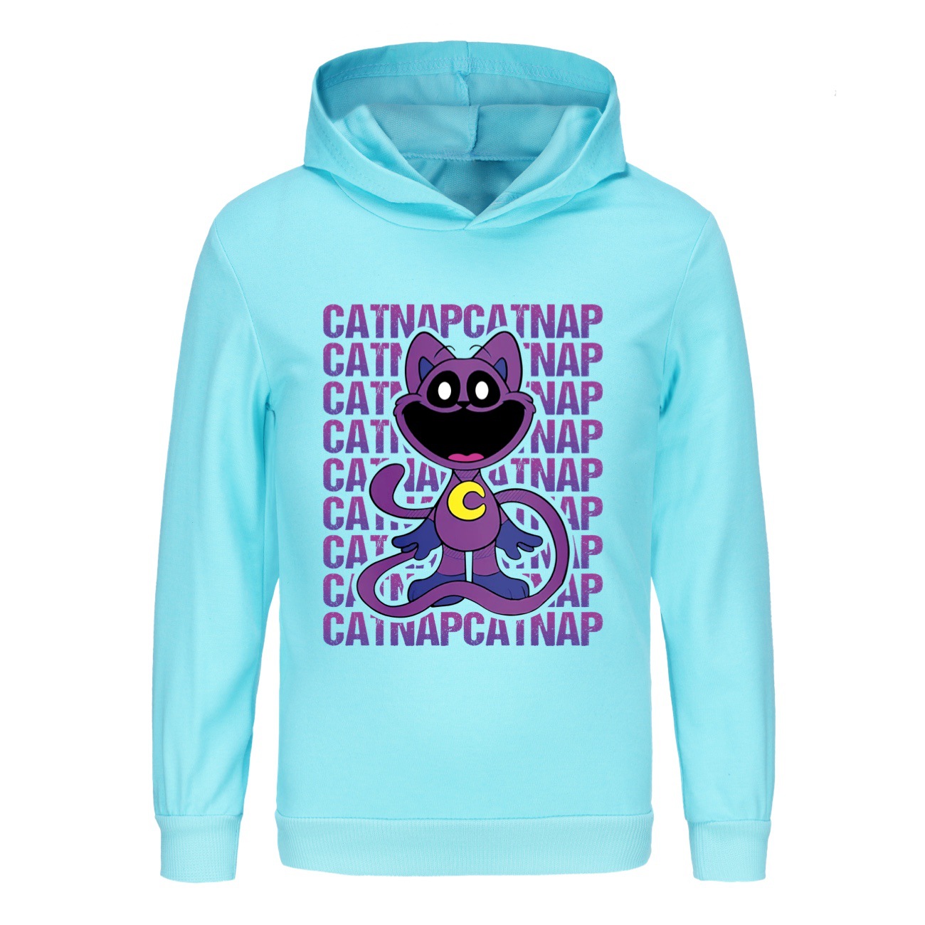 Kids Boys Girls Smiling Critters Hoodie Catnap Sweatshirt Casual Jumper Pullover - Picture 52 of 55