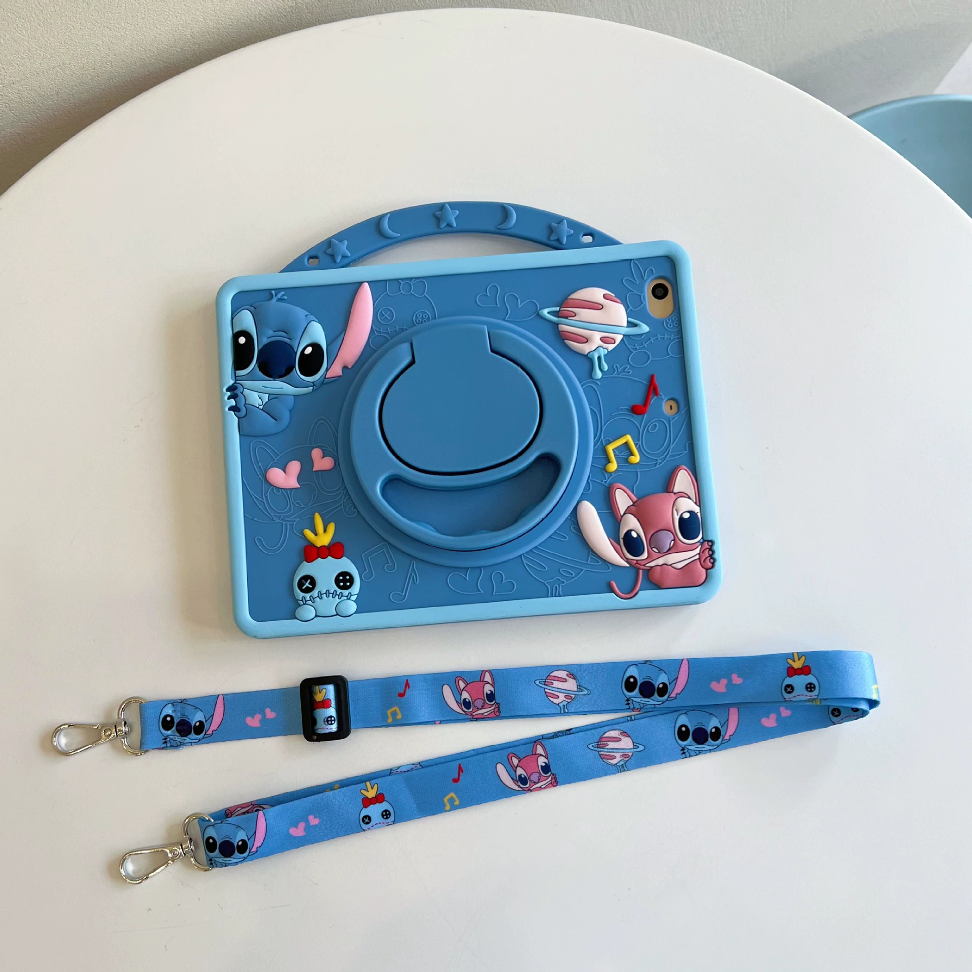 Stitch Angel Stand Case Shockproof Cover Strap For iPad 7/8/9/10th Air10.2'10.9' - Picture 22 of 25