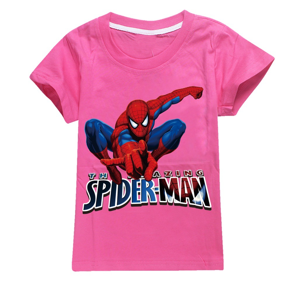 New Kids Boys Spiderman Summer Short Sleeve T-shirt Casual Tops Tee 2-13 Year UK - Picture 27 of 57