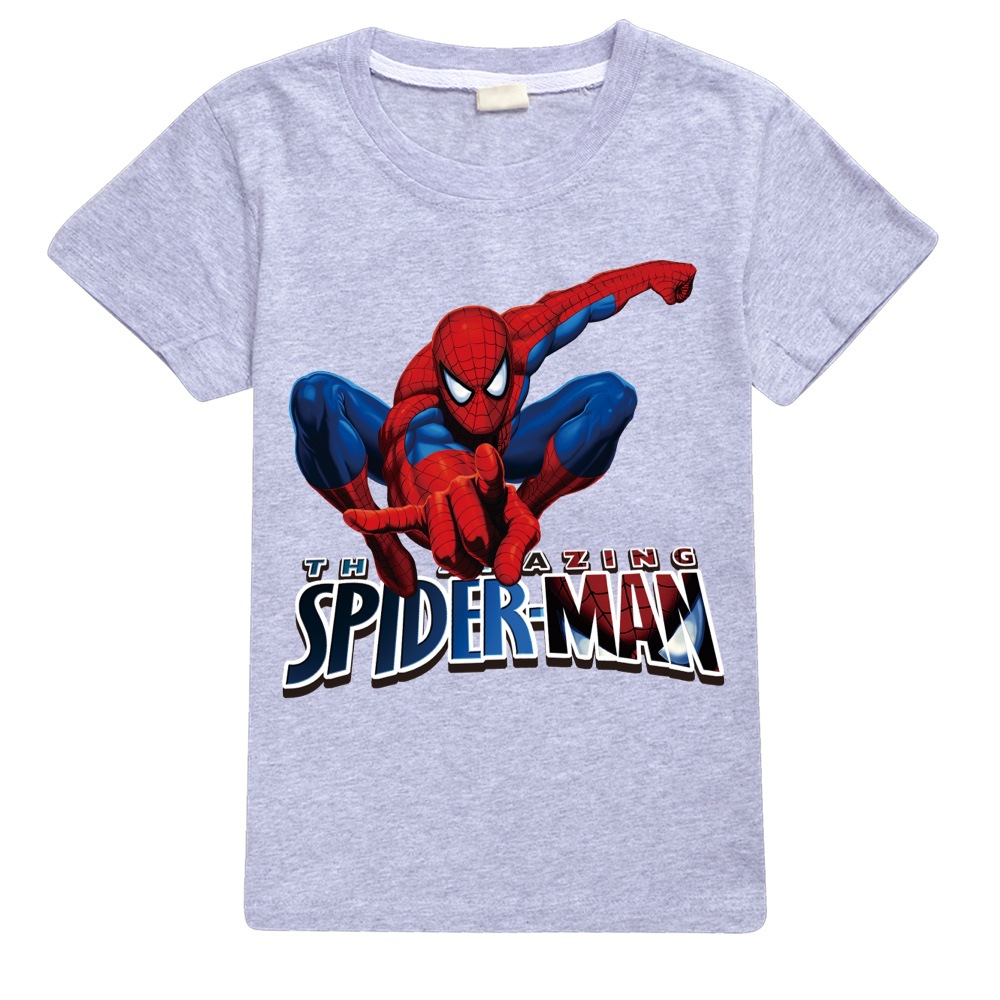 New Kids Boys Spiderman Summer Short Sleeve T-shirt Casual Tops Tee 2-13 Year UK - Picture 33 of 57