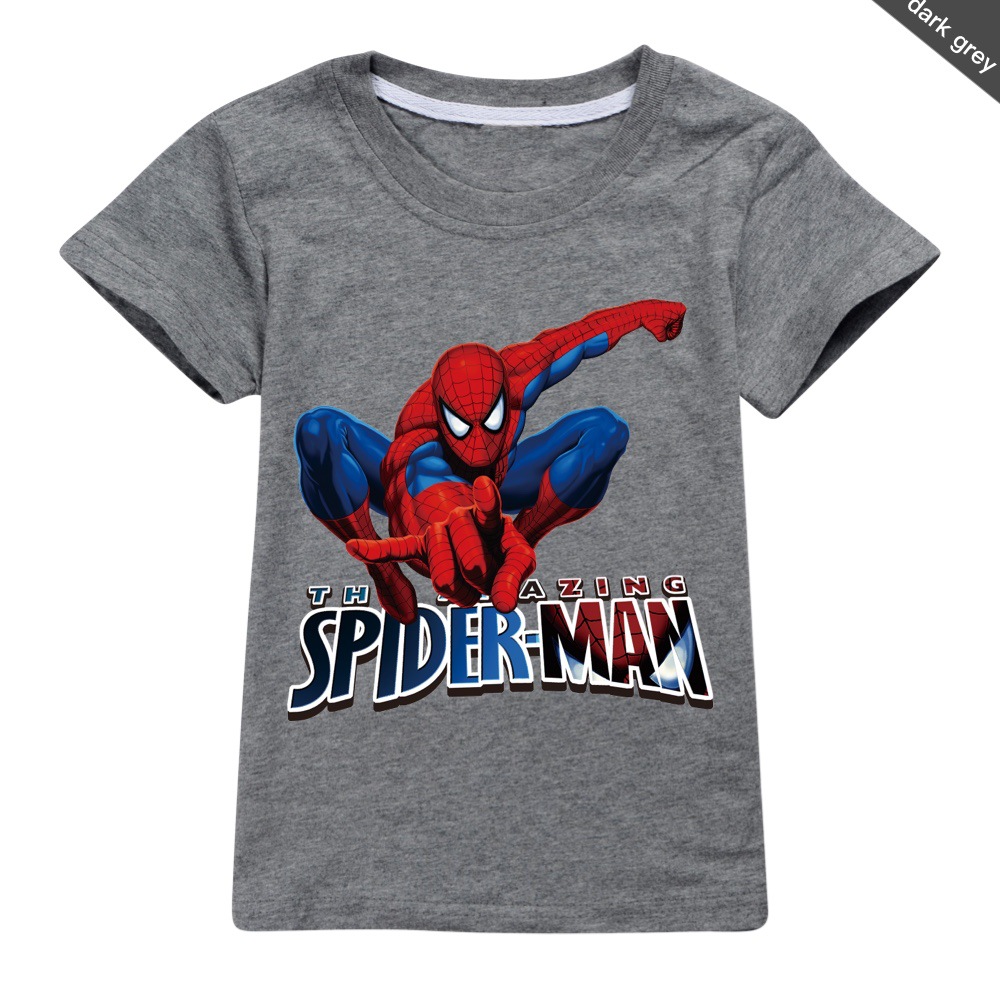 New Kids Boys Spiderman Summer Short Sleeve T-shirt Casual Tops Tee 2-13 Year UK - Picture 34 of 57