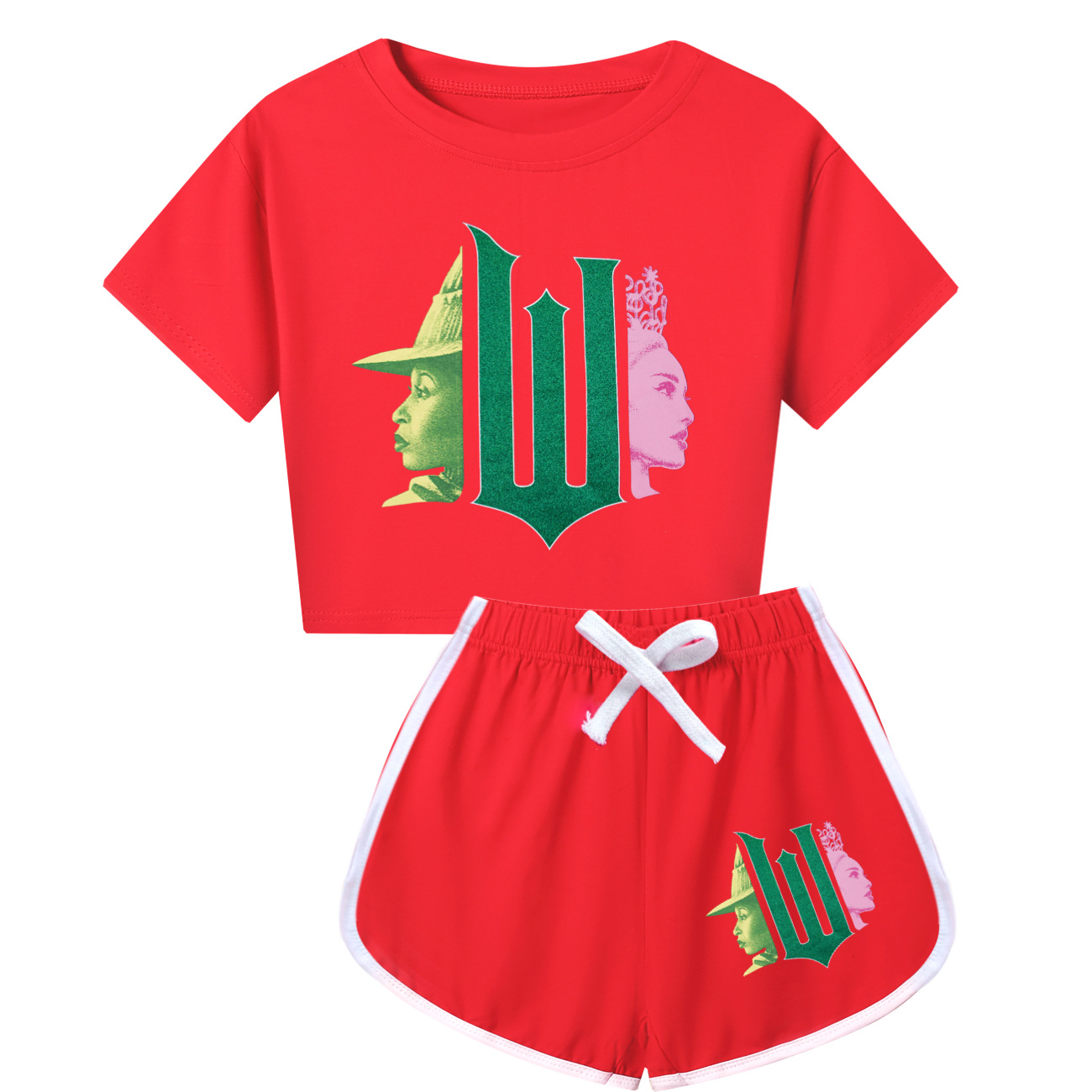 Kids Girls Boy Wicked Glinda Short T-shirt Pants Outfits Tracksuit Pjs Set 3-13Y - Picture 27 of 56