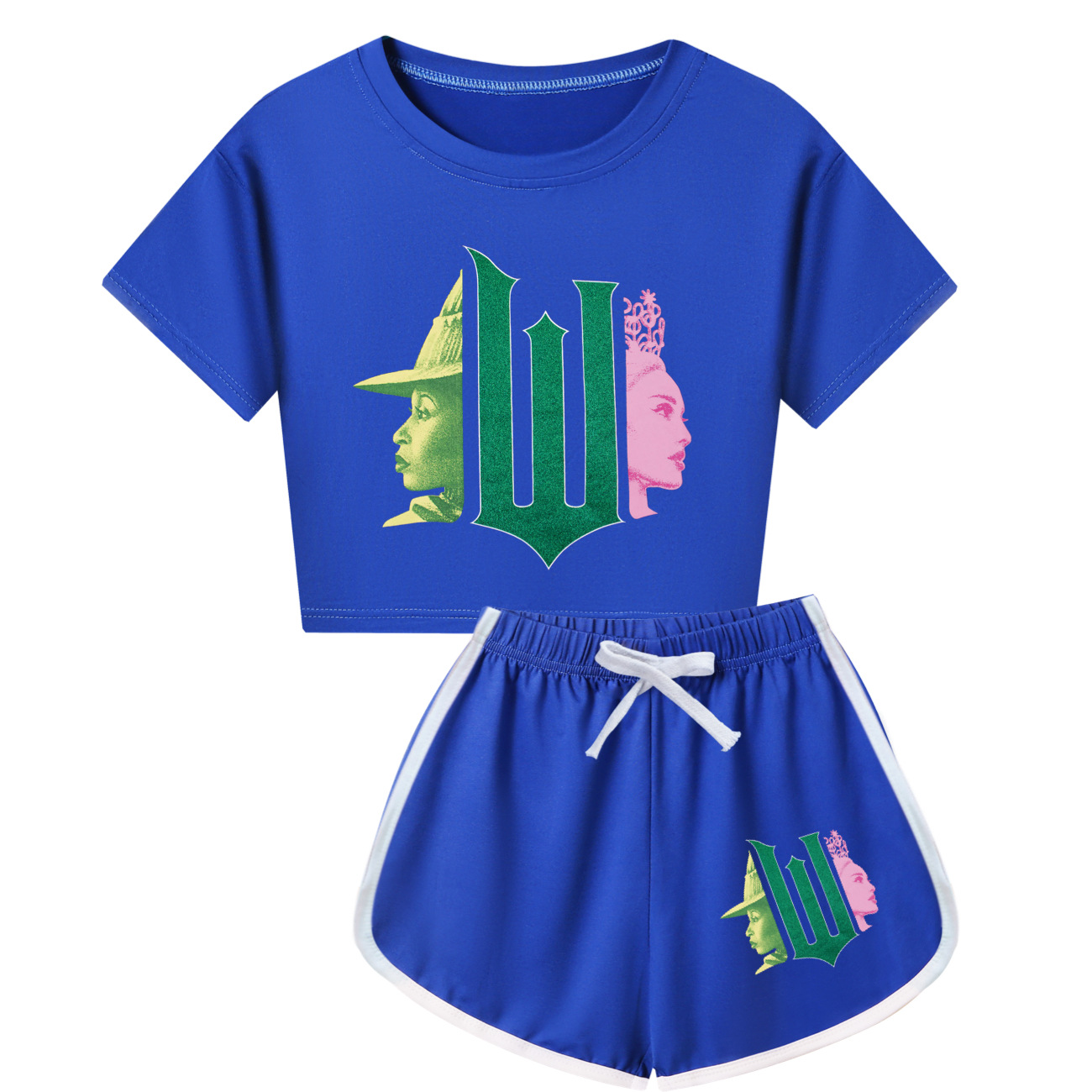 Kids Girls Boy Wicked Glinda Short T-shirt Pants Outfits Tracksuit Pjs Set 3-13Y - Picture 25 of 56