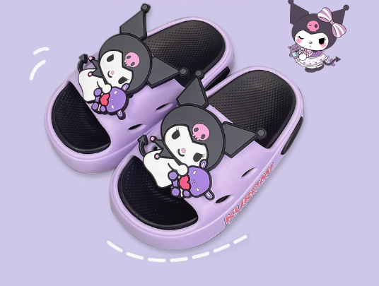 Cartoon Kuromi Kids Boys Girls Summer Slippers Beach Pool Sliders Shoes Sandal - Picture 17 of 19