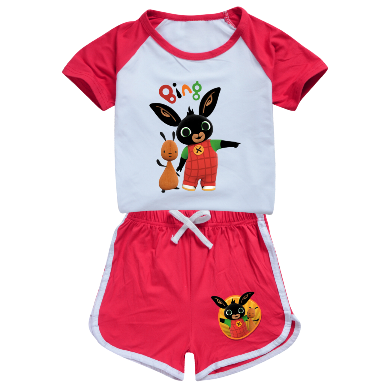 Kids Boys Girls Bing Rabbits Funny Casual T-Shirt Tops Shorts 2PCS Sports Outfit - Picture 22 of 36