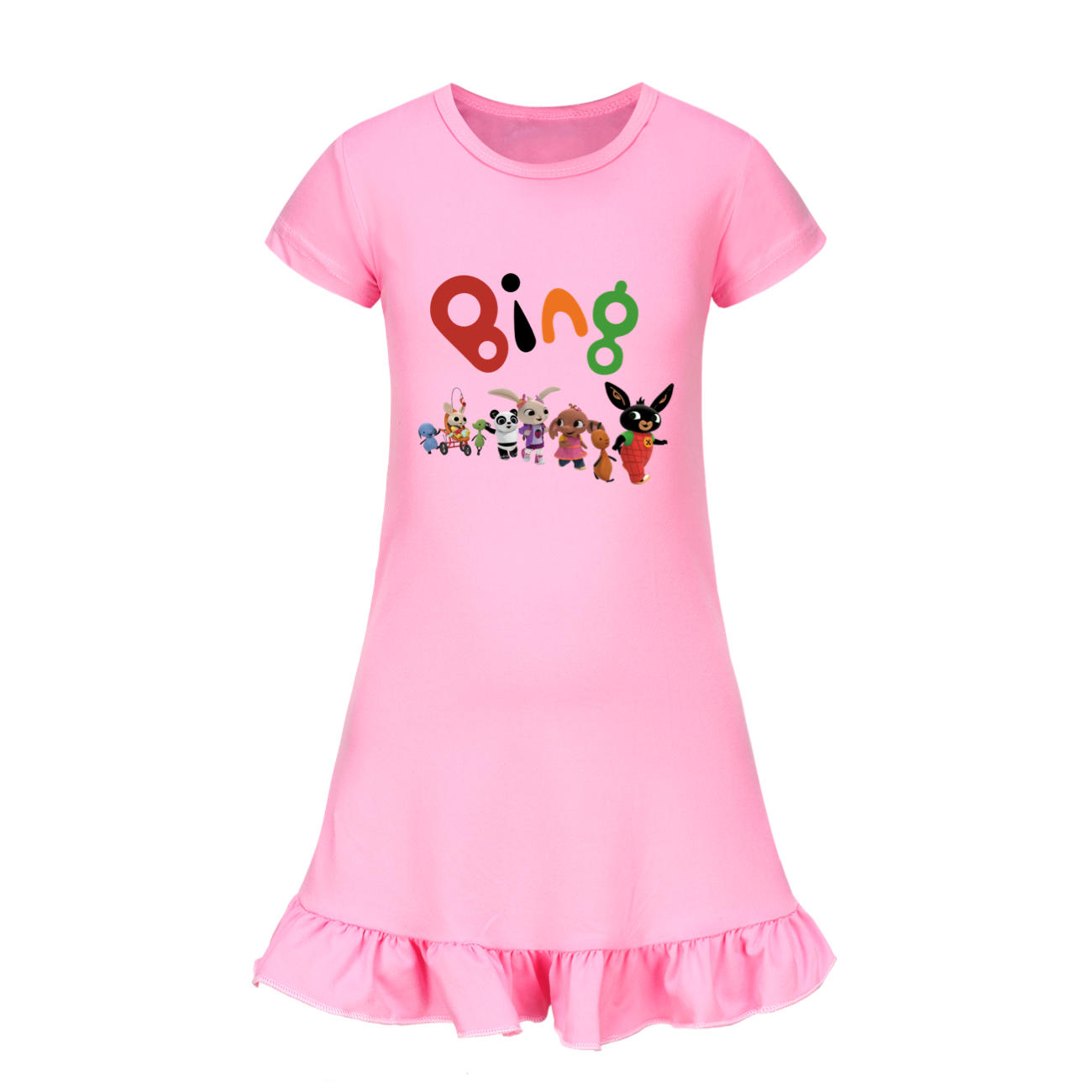 Girls Bing Rabbits Sleepwear Dress Kids Pyjamas Nightdress Nightwear Pjs 2-9Y UK - Picture 36 of 55