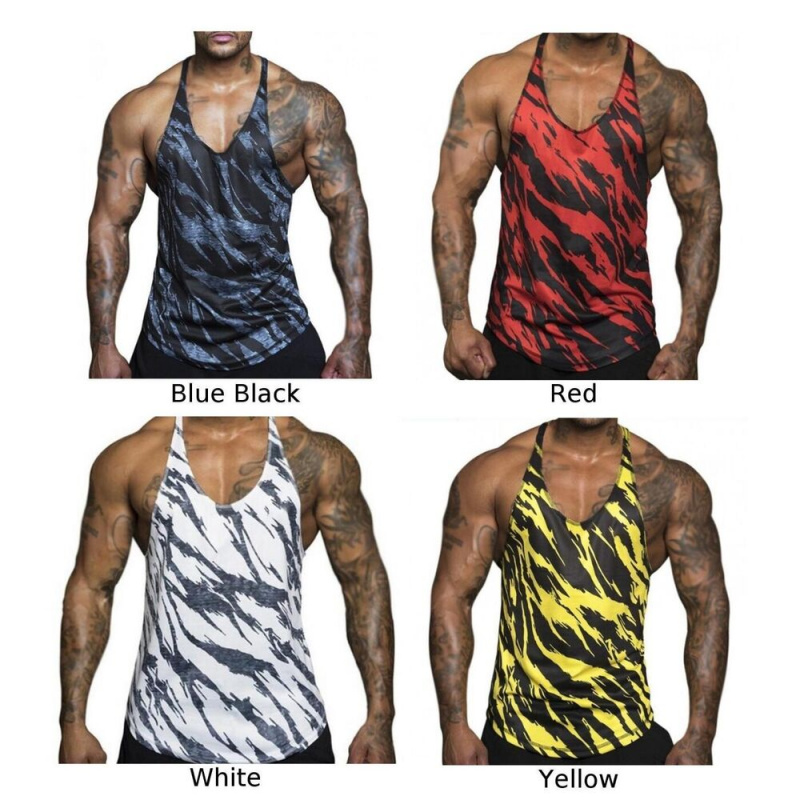 Hot Mens Gym Vest Singlet Athletic Bodybuilding Muscle Stringer Tank Top Fitness