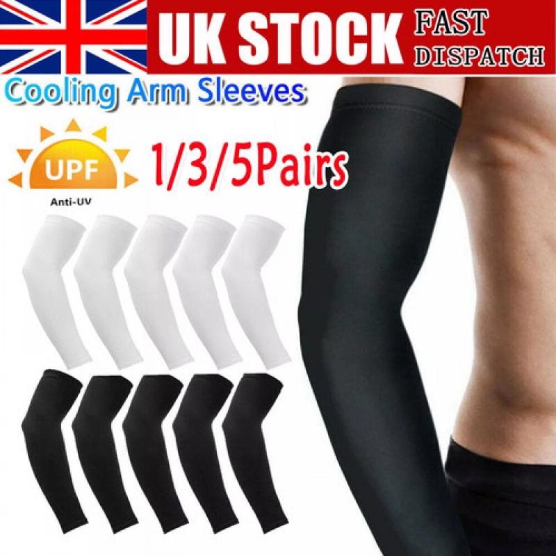 1-5 Pairs UV Sun Protection Cooling Arm Sleeves Cover Outdoor Sports Basketball