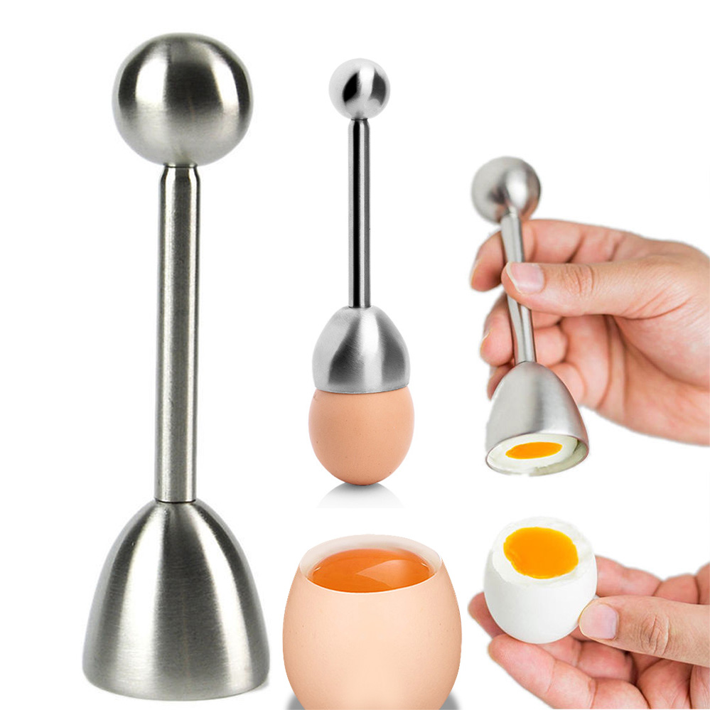 Boiled Egg Shell Cutter Set Topper Opener Kitchen Useful Tools Steel 