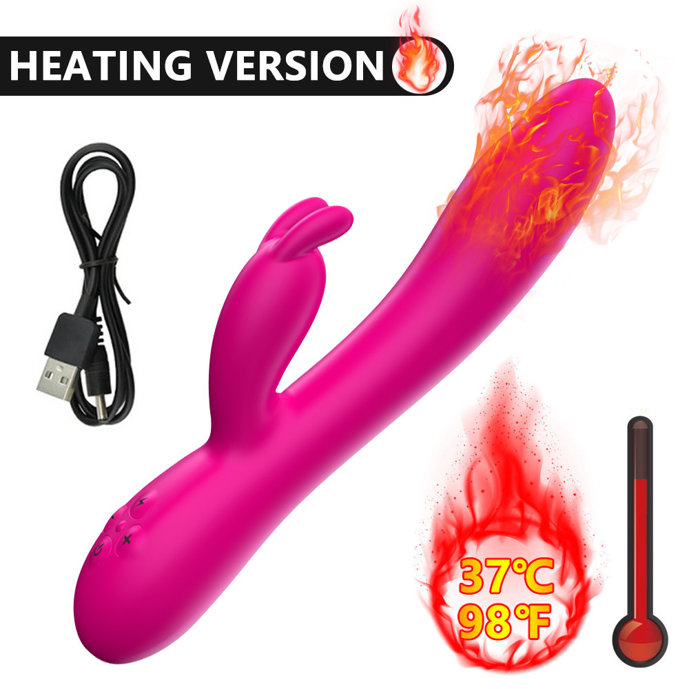 Dildo G Spot Vibrator for Women Clitoris Stimulator Heating AV Stick Rabbit Vibrators Female Masturbators Sex Toys For Adults 18