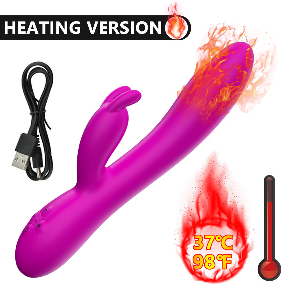 Dildo G Spot Vibrator for Women Clitoris Stimulator Heating AV Stick Rabbit Vibrators Female Masturbators Sex Toys For Adults 18
