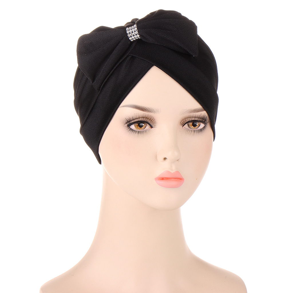 Pre-Tied Turban Hat Headwear Hair Loss Muslim Hijab Cancer Head Scarf Chemo UK e