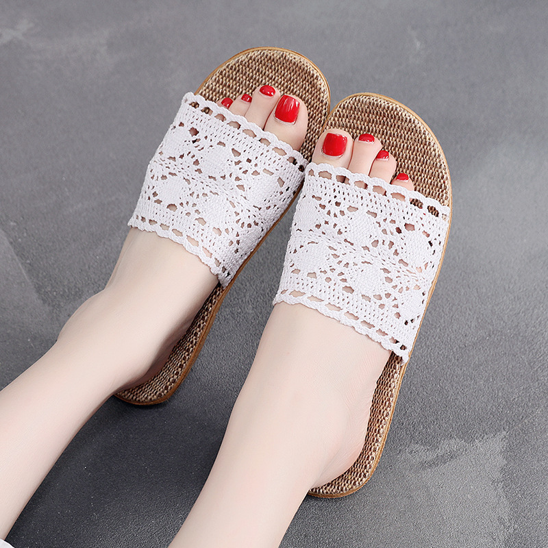 Women's Casual Lace Flat Shoes Elegant Indoor Summer Style_voghion.com
