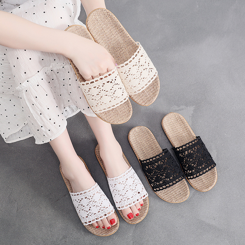 Women's Casual Lace Flat Shoes Elegant Indoor Summer Style_voghion.com