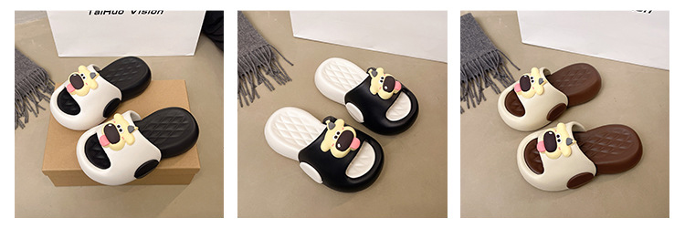 Women's Platform Slippers Dog Print Casual Luxury Summer Sandals_voghion.com