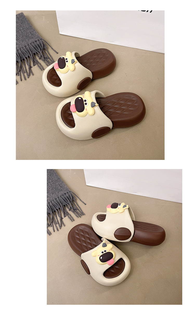 Women's Platform Slippers Dog Print Casual Luxury Summer Sandals_voghion.com