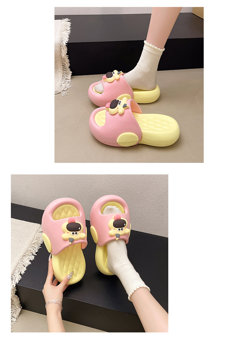 Women's Platform Slippers Dog Print Casual Luxury Summer Sandals_voghion.com