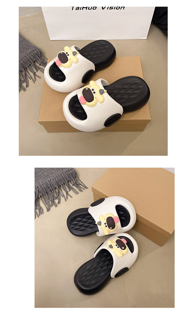Women's Platform Slippers Dog Print Casual Luxury Summer Sandals_voghion.com