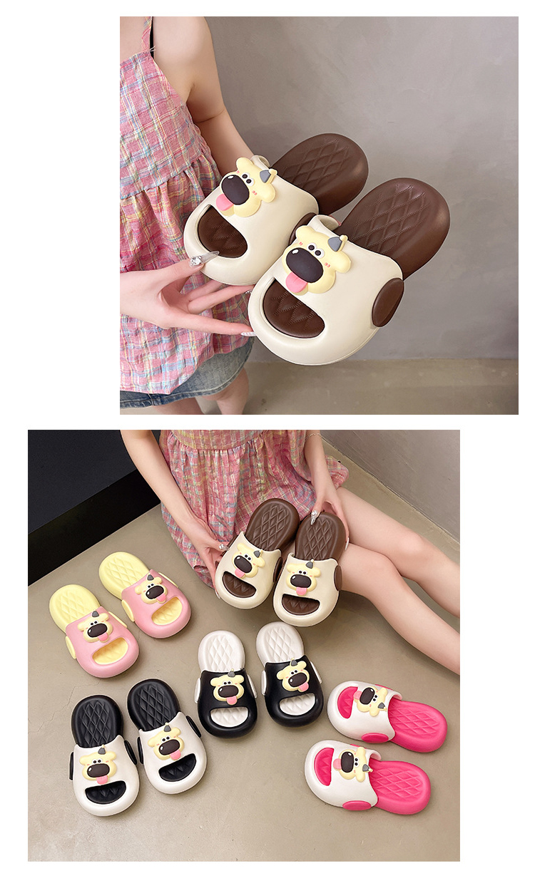 Women's Platform Slippers Dog Print Casual Luxury Summer Sandals_voghion.com