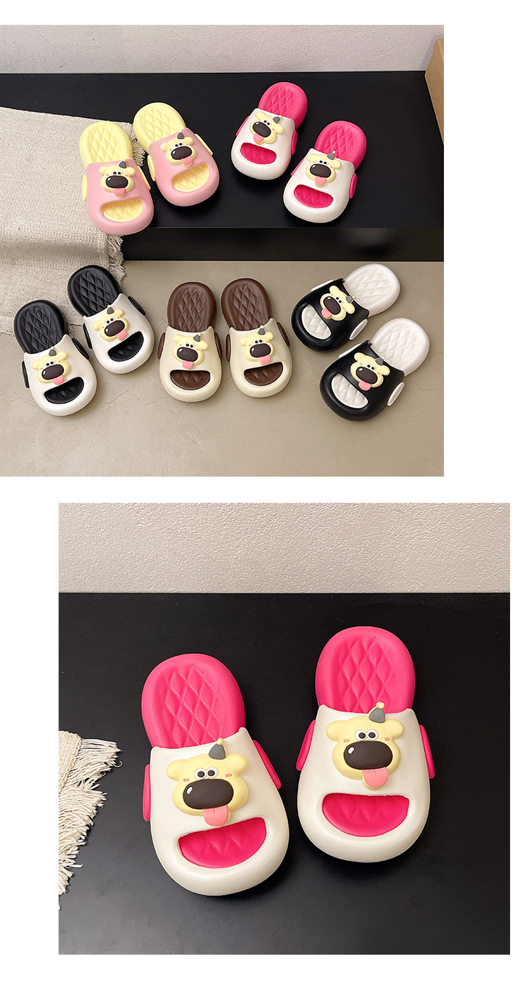 Women's Platform Slippers Dog Print Casual Luxury Summer Sandals_voghion.com