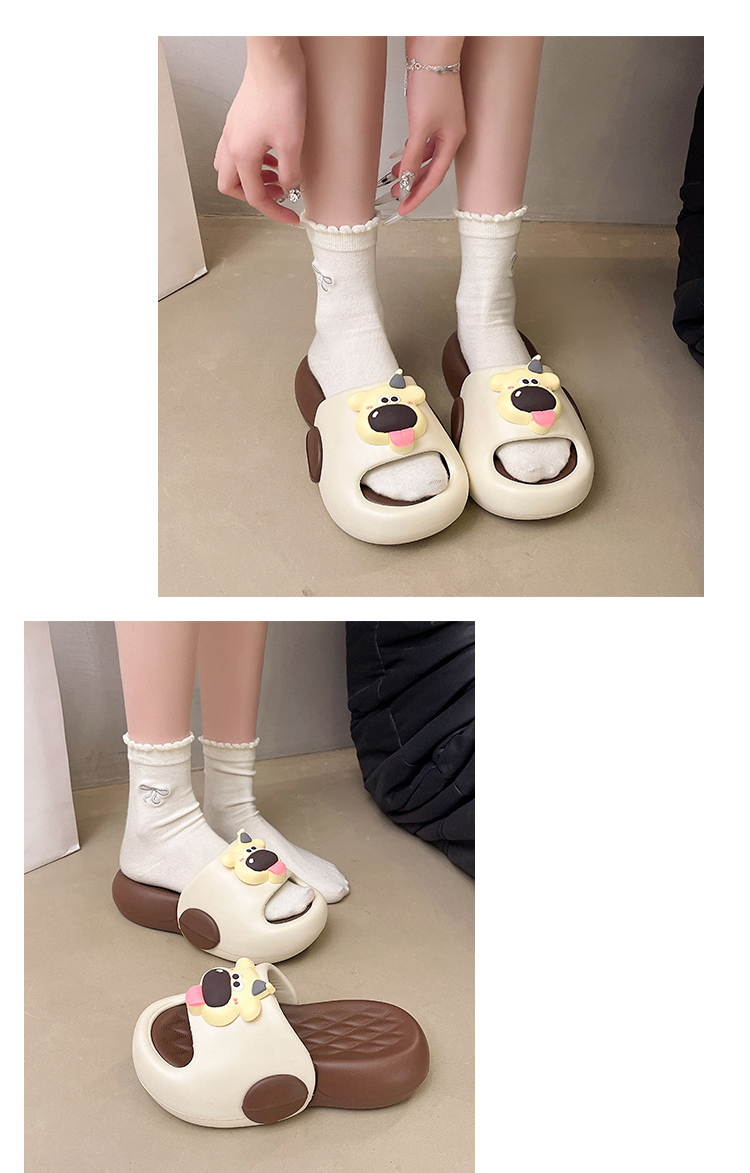 Women's Platform Slippers Dog Print Casual Luxury Summer Sandals_voghion.com