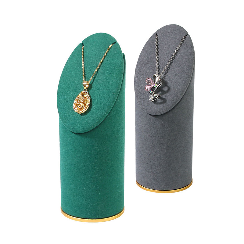 Cylindrical Jewelry Display Props Necklace Pendant Display Stand Rings Earring Storage Rack Store Counter Jewelry Organizer