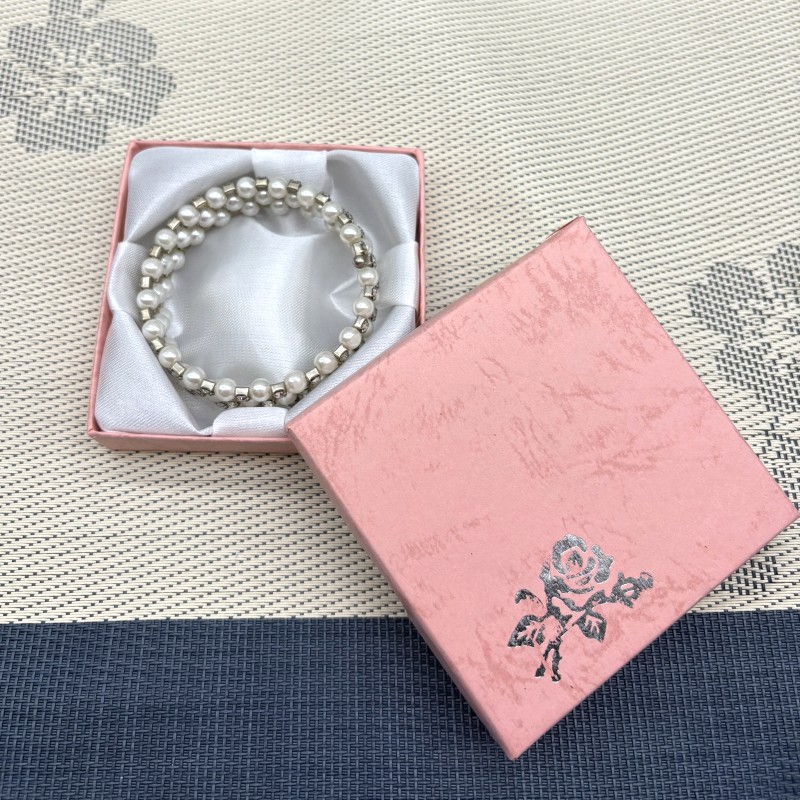 20Pcs/lot Square 9*9cm Paper Jewelry Gift Box 4 Color Available Bracelet Jade Storage Organizer Gift Rost Print Box Wholesale