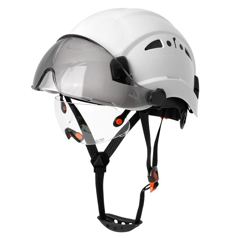 CE Safety Helmet With Visor Built In Goggles For Engineer