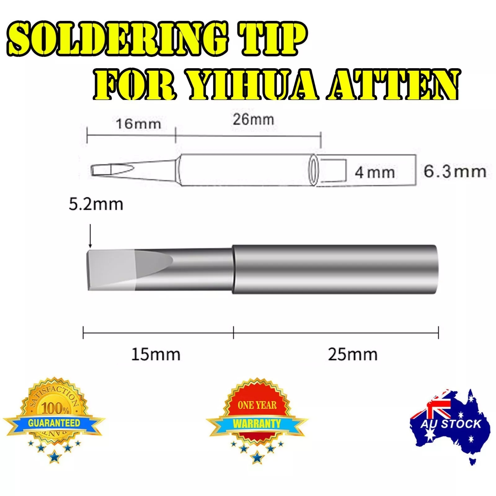 SOLDER SOLDERING IRON STATION Tips 900M-T Lead Free YIHUA ATTEN HAKKO 936 937 AU - Picture 11 of 15