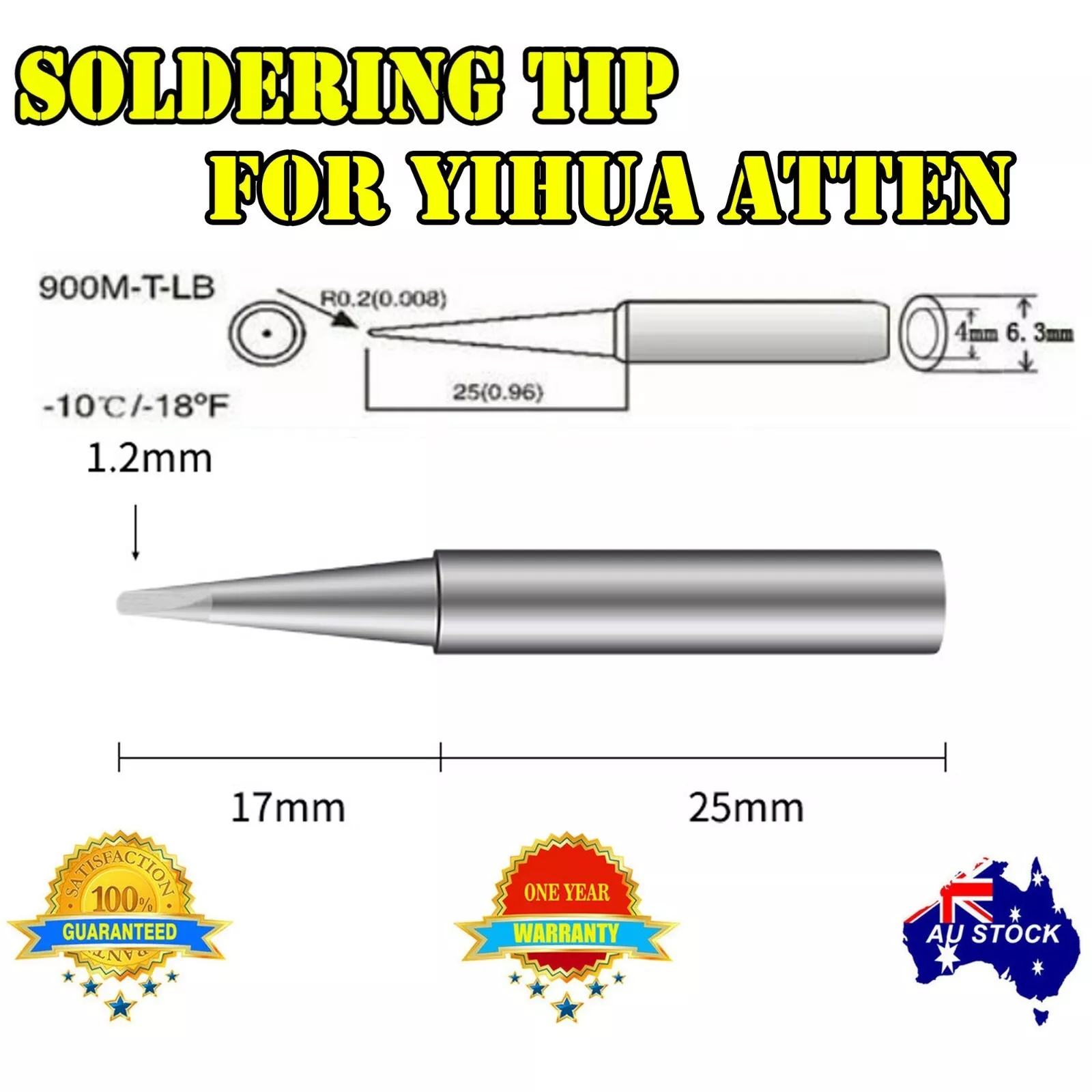 SOLDER SOLDERING IRON STATION Tips 900M-T Lead Free YIHUA ATTEN HAKKO 936 937 AU - Picture 13 of 15