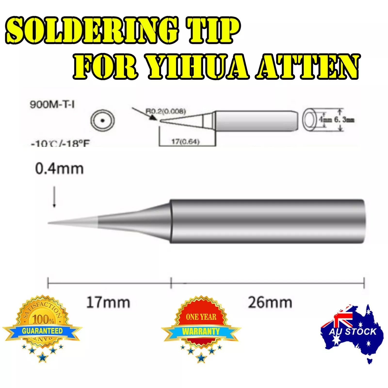 SOLDER SOLDERING IRON STATION Tips 900M-T Lead Free YIHUA ATTEN HAKKO 936 937 AU - Picture 14 of 15