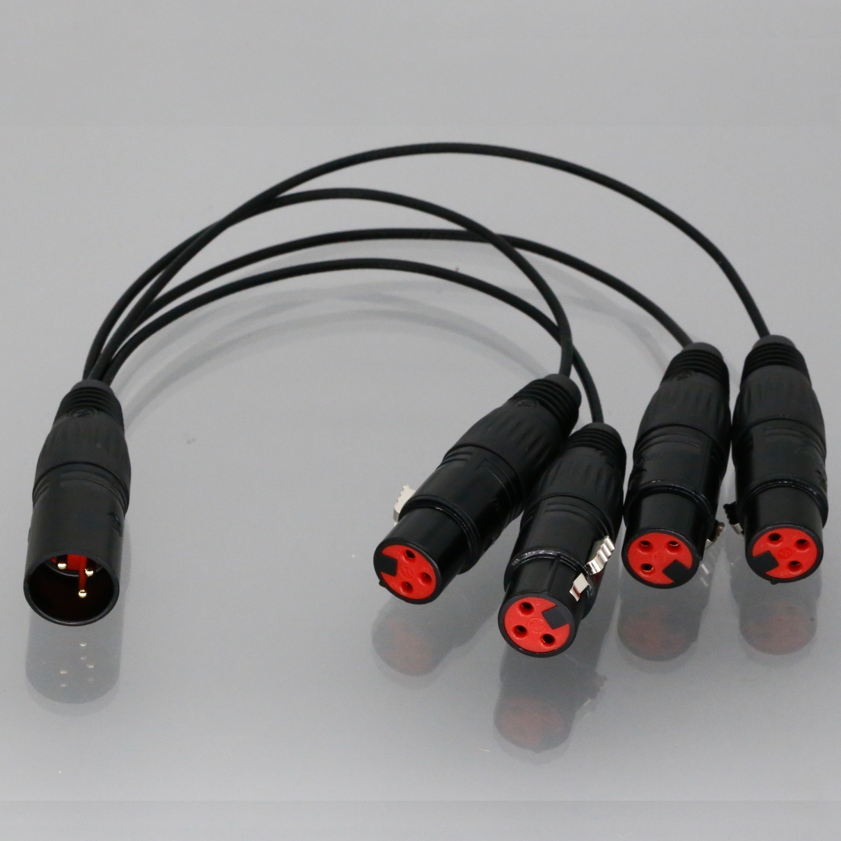 XLR 3Pin 1 to 4 Audio Splitter 1F4M 1F4F 1M4F 1M4M Canare L-2B2AT Balanced Cable