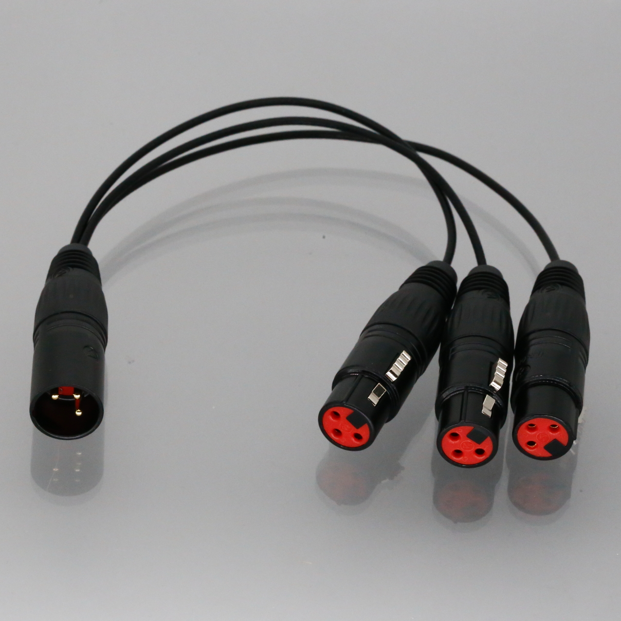XLR 3Pin 1 to 3 Audio Splitter 1F3M 1F3F 1M3F 1M3M Canare L-2B2AT Balanced Cable