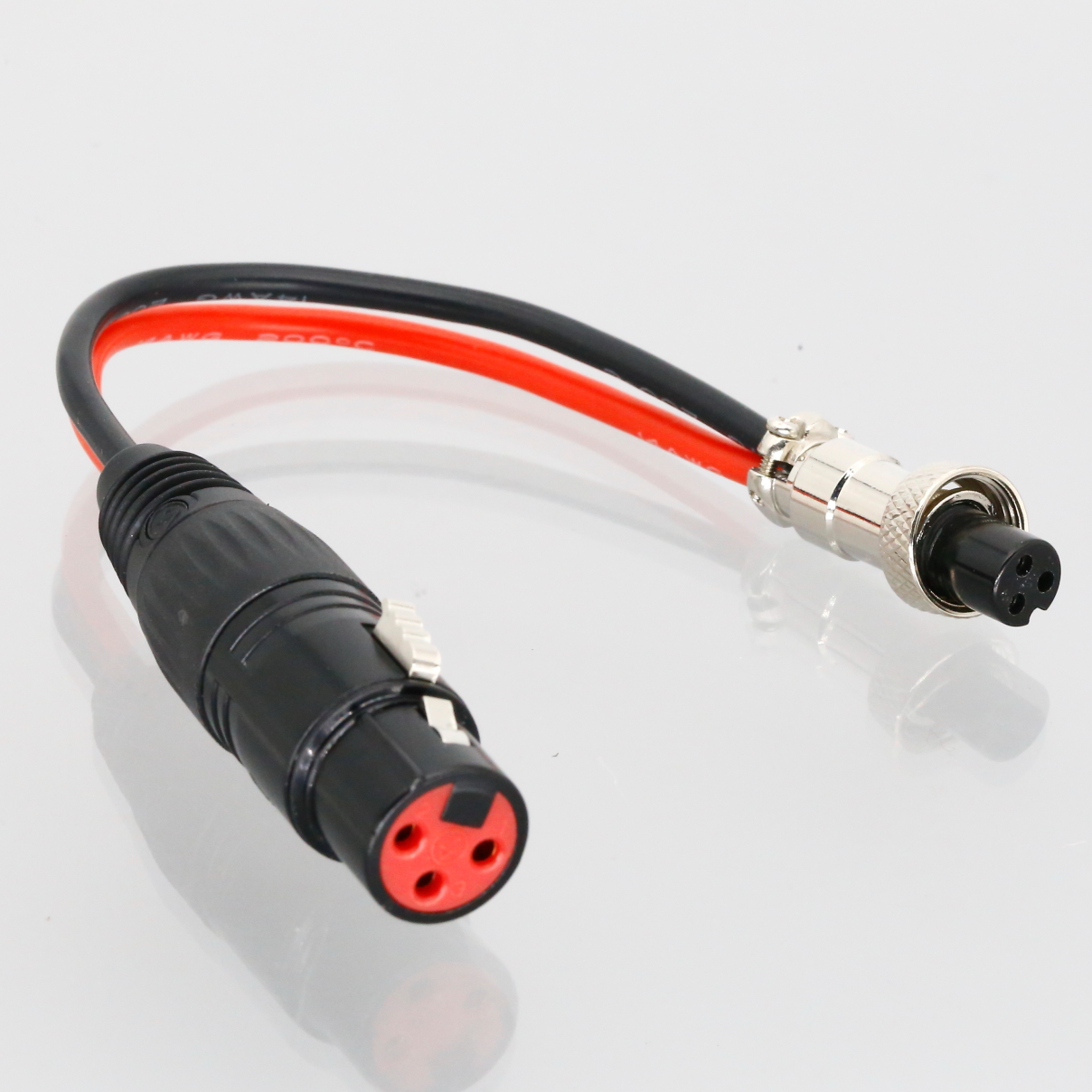 Ebike Charger​ Adapter Wire XLR 3Pin 5.5×2.5mm 30A 2-Pole Aviation Plug 14AWG 6″