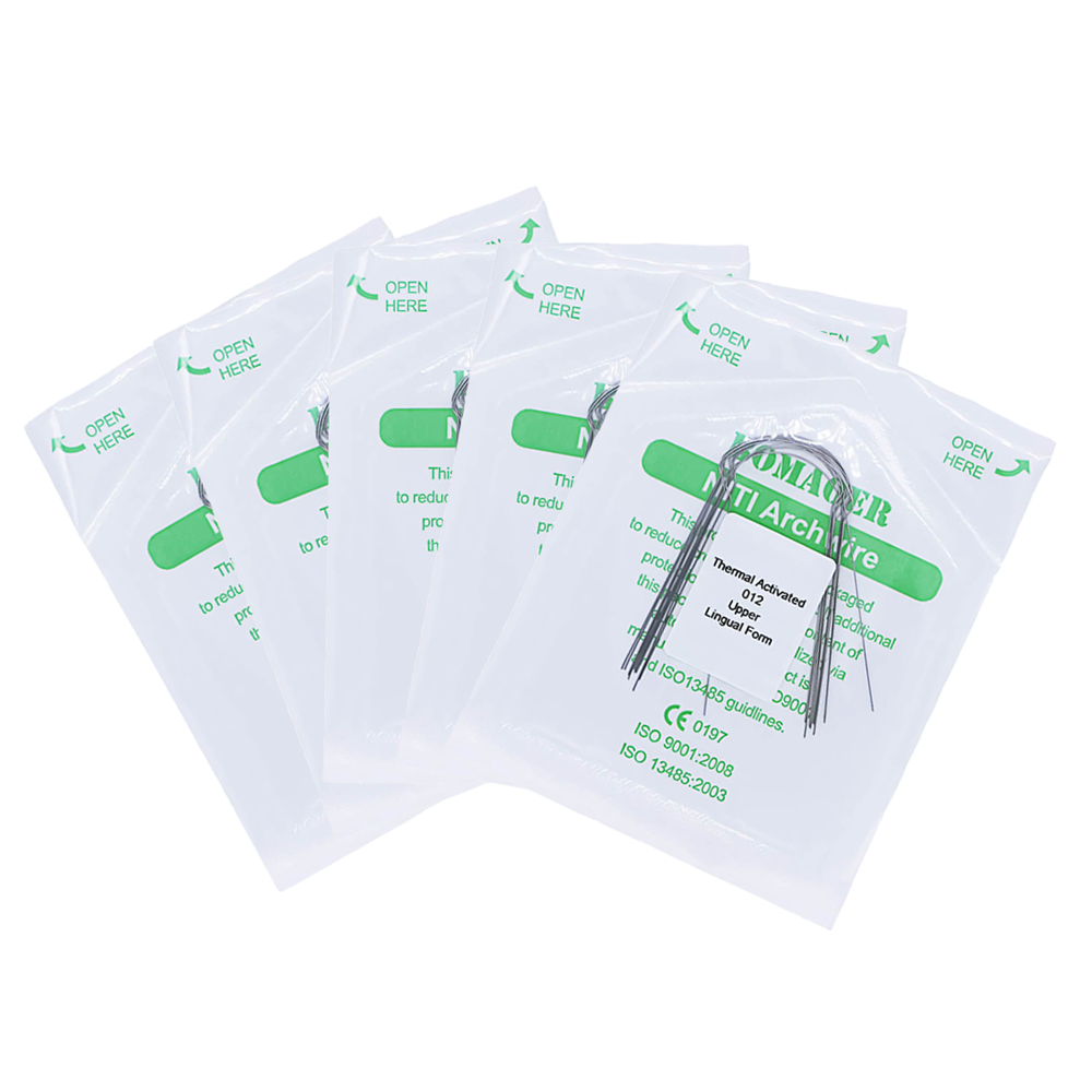 50×Dental Orthodontic Lingual Heat Thermal Activated Round Arch Wires 10 Sizes
