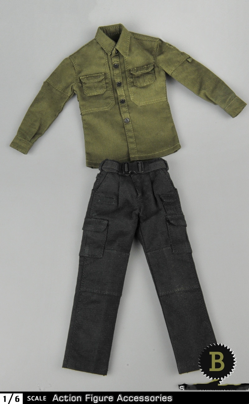 ZYTOYS ZY5040 1/6 PMC Shirt Combat Pants Clothes Set  Fit 12'' Figure Body Toy