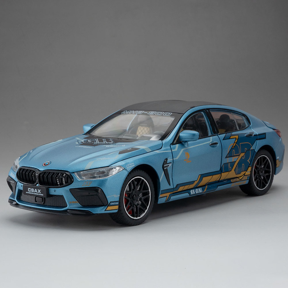 Modellino auto sportiva BMW M8 1/24 pressofuso metallo giocattolo collezione regalo - Foto 18 di 18