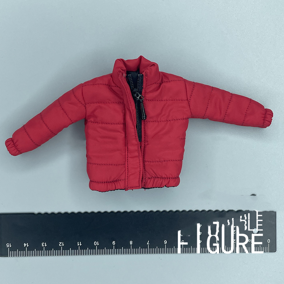 1/6 Red Down Jacket Cotton Clothes Fit 6'' Male Soldier Action Figure Body Toy