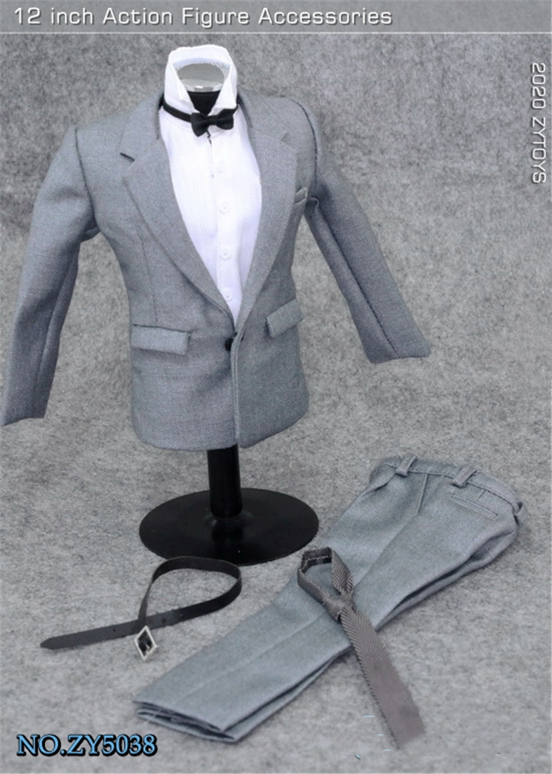 1/6 Men's Suit Shirt Pants Clothes Full Set for 12 inch Action Figure Body Toys