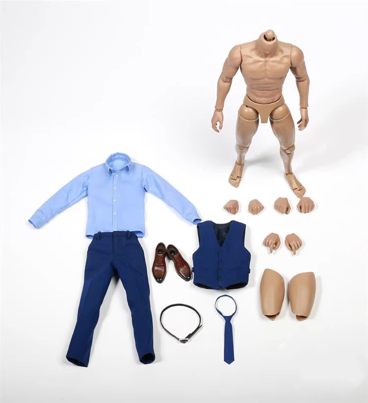 1/6 Men's Suit Shirt Pants Clothes Full Set for 12 inch Action Figure Body Toys