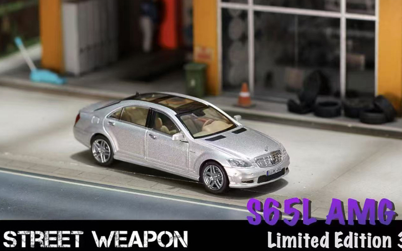 SW 1:64 Mercedes-Benz AMG S65L (W221) modello pressofuso metallo auto - Foto 7 di 7