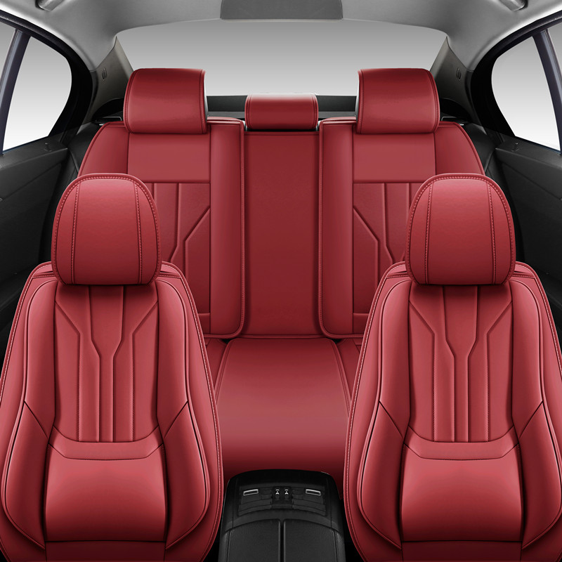 For Toyota PRADO Highlander Camry 5Seat Full Coverage PU Leather Car Seat Covers - Picture 18 of 22